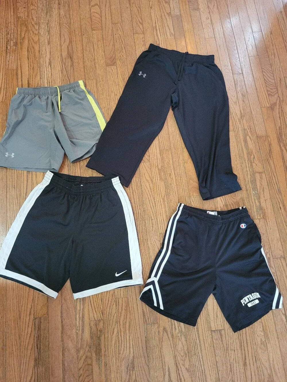 Men’s Activewear Shorts Lot Size Medium M Under Armour Nike Champion Sweatpants